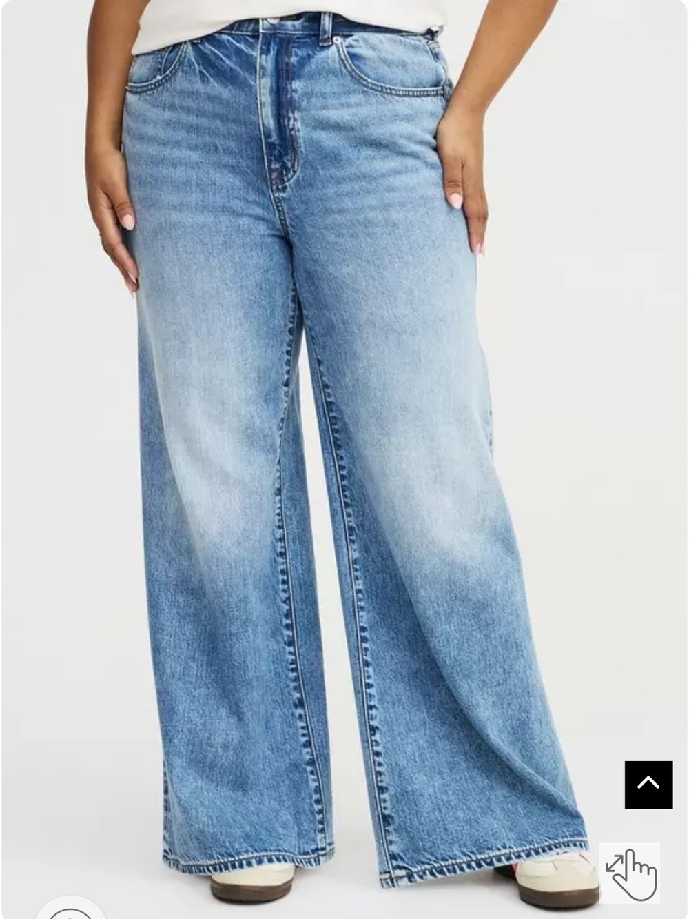 High rise baggy wide leg jeans